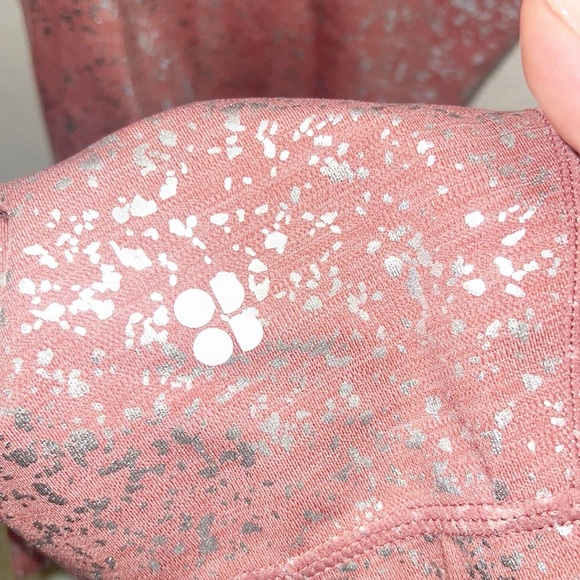 Sweaty Betty 7/8 Disco Metallic Pink Silver Leggings - Picture 9 of 9